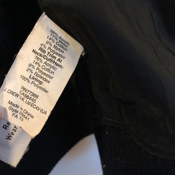 J.Crew B&W Tweed Bomber Jacket - Picture 2 of 5